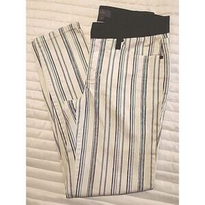 NYDJ Marilyn Straight Crop Striped Jeans Sz 0